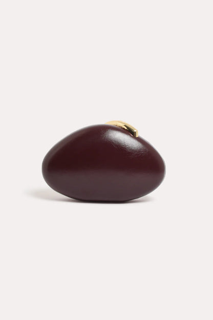 Crista Metal Clasp Event Clutch - Deep Wine