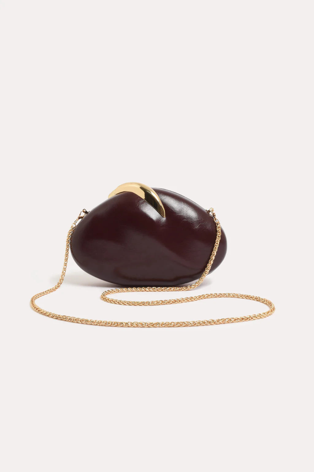 Crista Metal Clasp Event Clutch - Deep Wine
