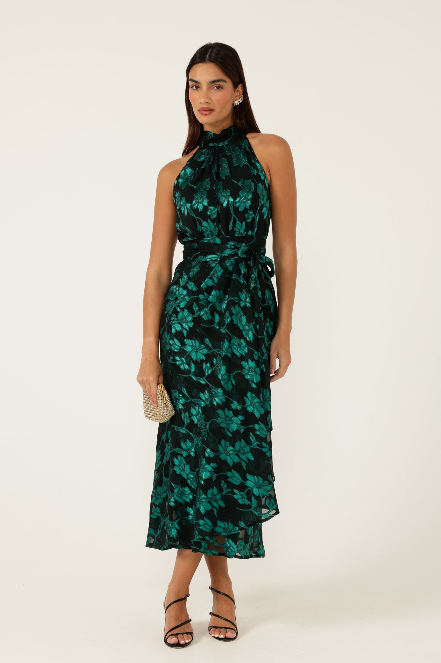 Sacha Drake Aveline Midi Dress - Emerald/Black COMING SOON