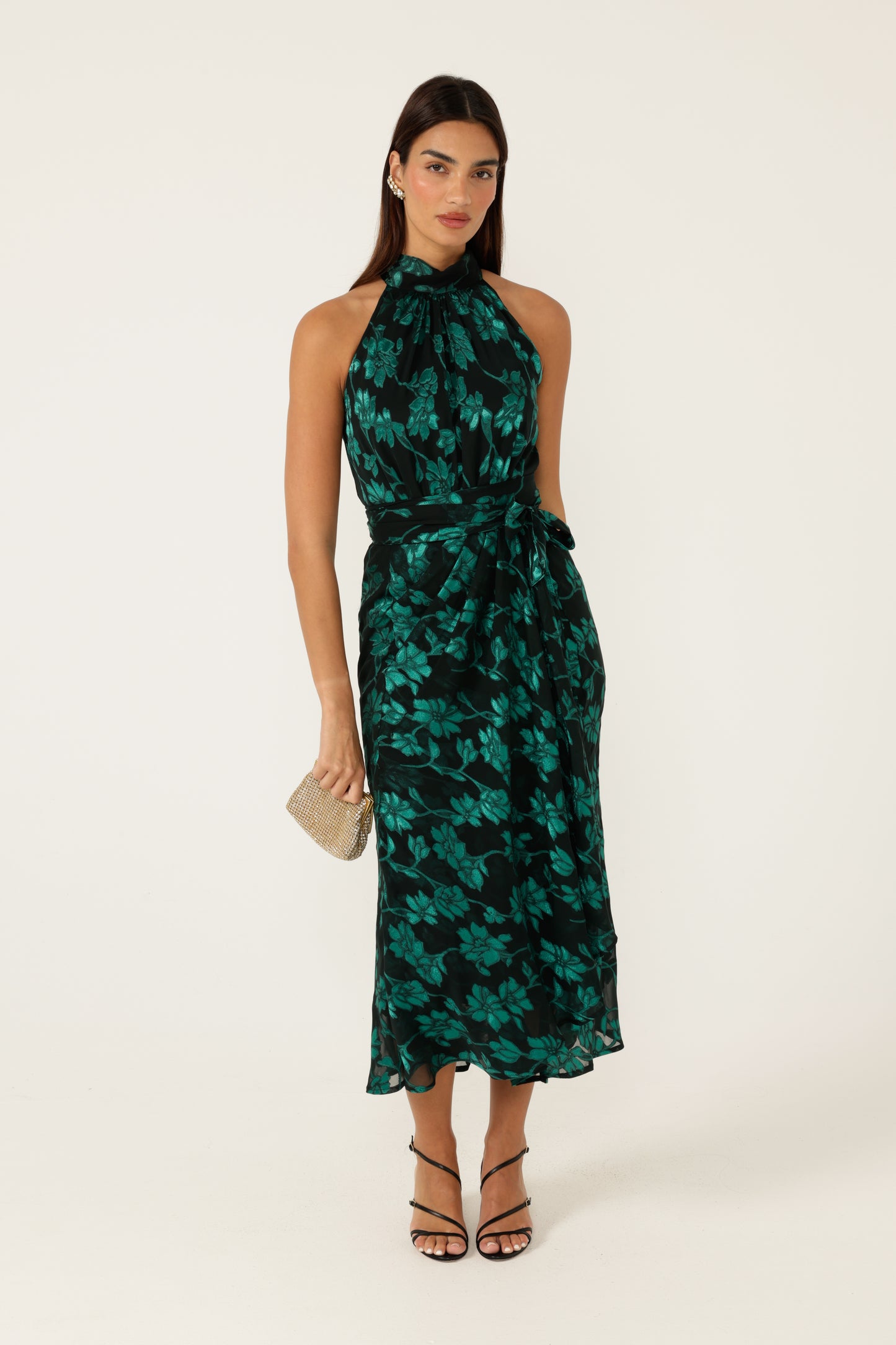 Sacha Drake Aveline Midi Dress - Emerald/Black COMING SOON