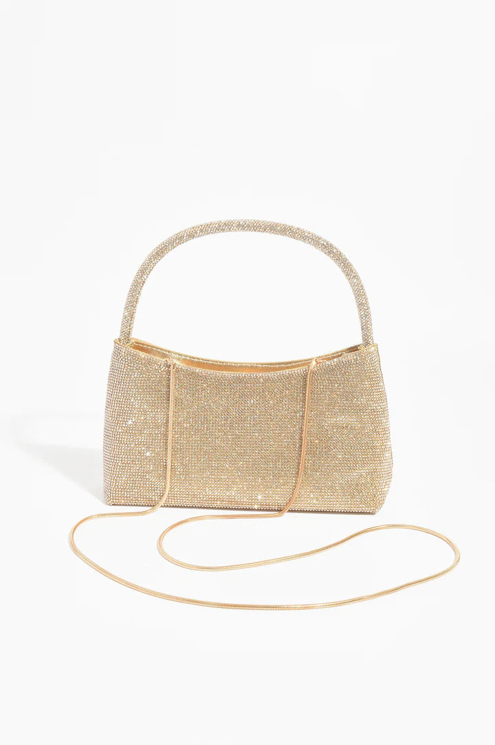 Astrid Handle Diamante Mini Bag - Gold