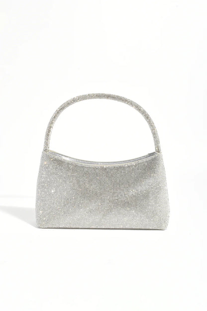 Astrid Handle Diamante Mini Bag - Silver