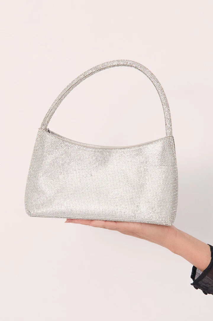 Astrid Handle Diamante Mini Bag - Silver