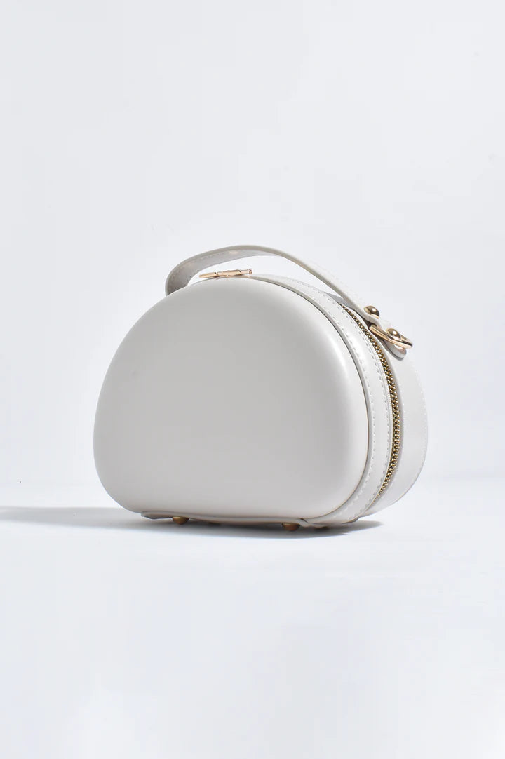 Carmen Curved Cross Body Bag - Stone
