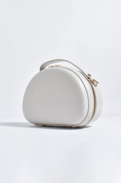 Carmen Curved Cross Body Bag - Stone