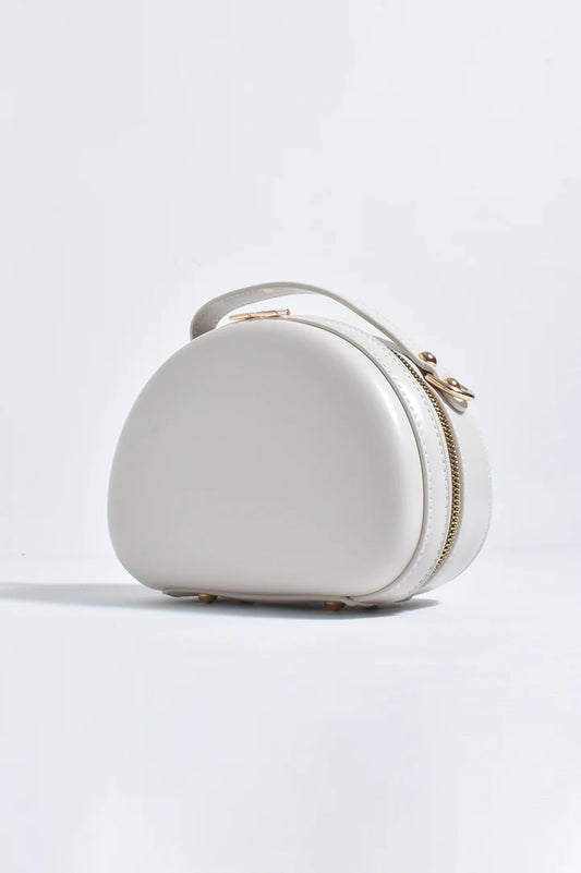 Carmen Curved Cross Body Bag - Stone