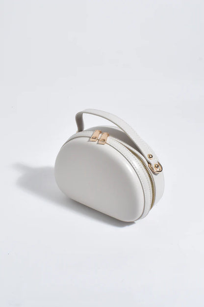 Carmen Curved Cross Body Bag - Stone