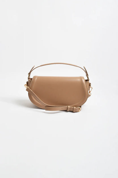 Rosalie Rounded Fold Over Small Bag (Camel)
