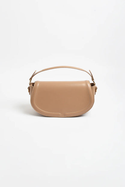 Rosalie Rounded Fold Over Small Bag (Camel)