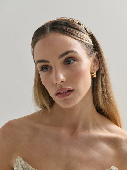 Fairy Leaf Crystal Statement Headband