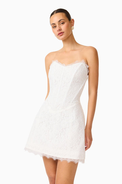 Elliatt Clarisse Tulip Mini Dress - White