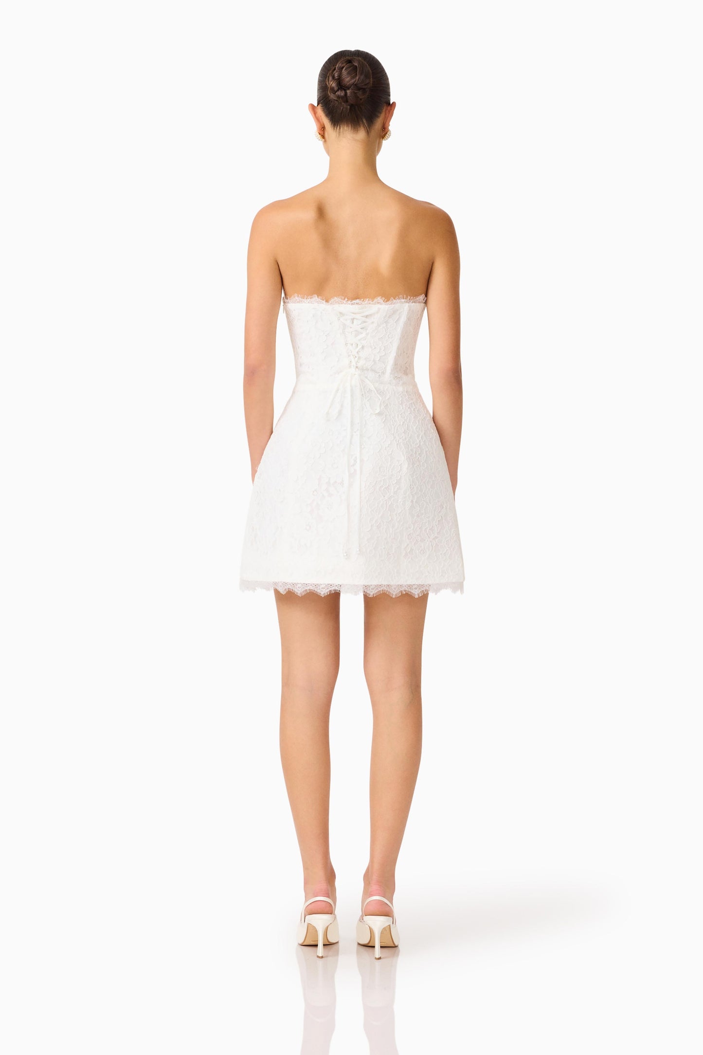 Elliatt Clarisse Tulip Mini Dress - White