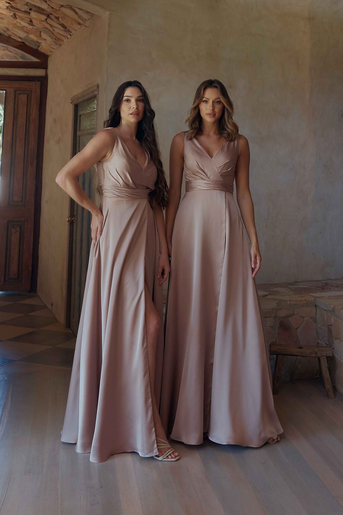 Navy and rose on sale gold bridesmaid dresses