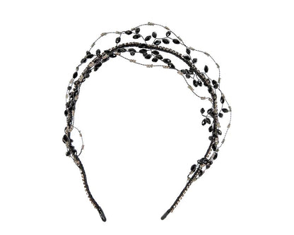 Black Beaded Headband