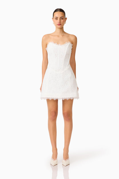 Elliatt Clarisse Tulip Mini Dress - White