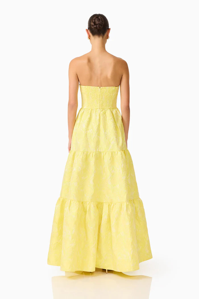 Elliatt Luella Strapless Gown in Yellow