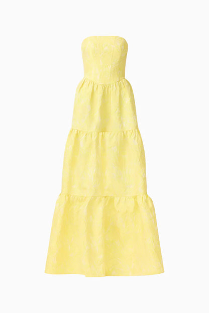 Elliatt Luella Strapless Gown in Yellow