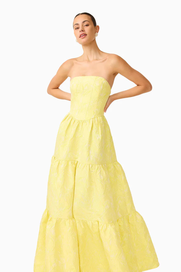 Elliatt Luella Strapless Gown in Yellow