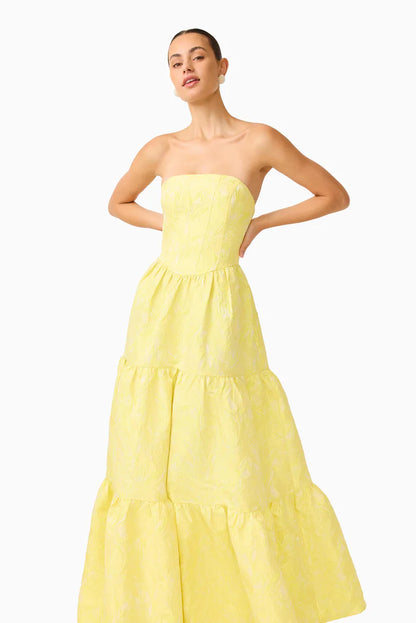 Elliatt Luella Strapless Gown in Yellow