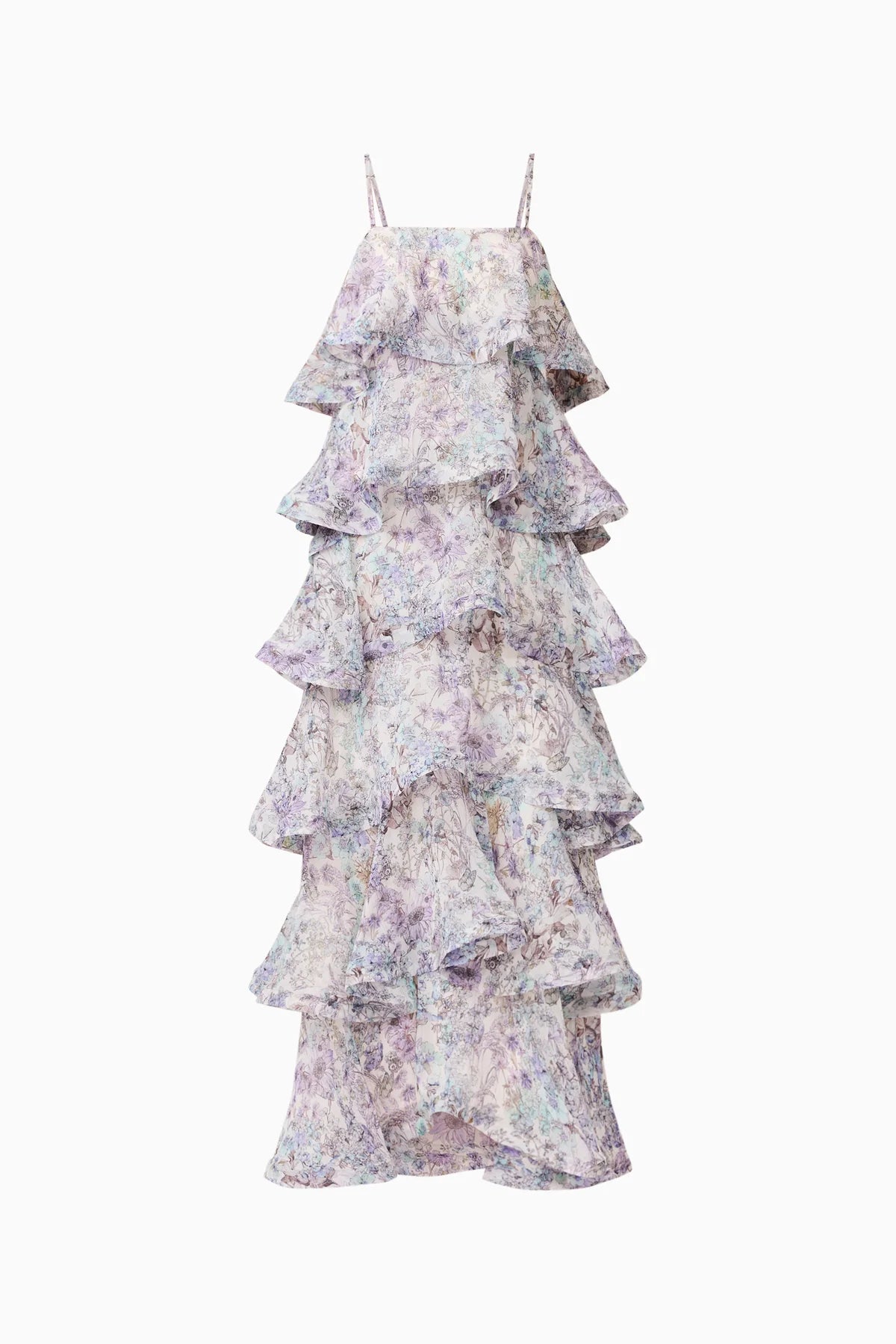 Elliatt Rosaria Tiered Gown - Multi Purple