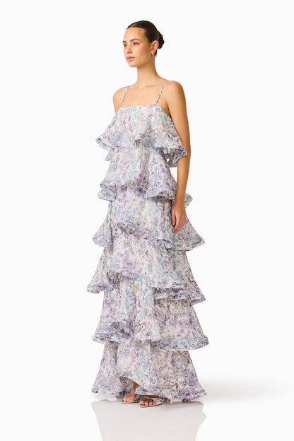 Elliatt Rosaria Tiered Gown - Multi Purple