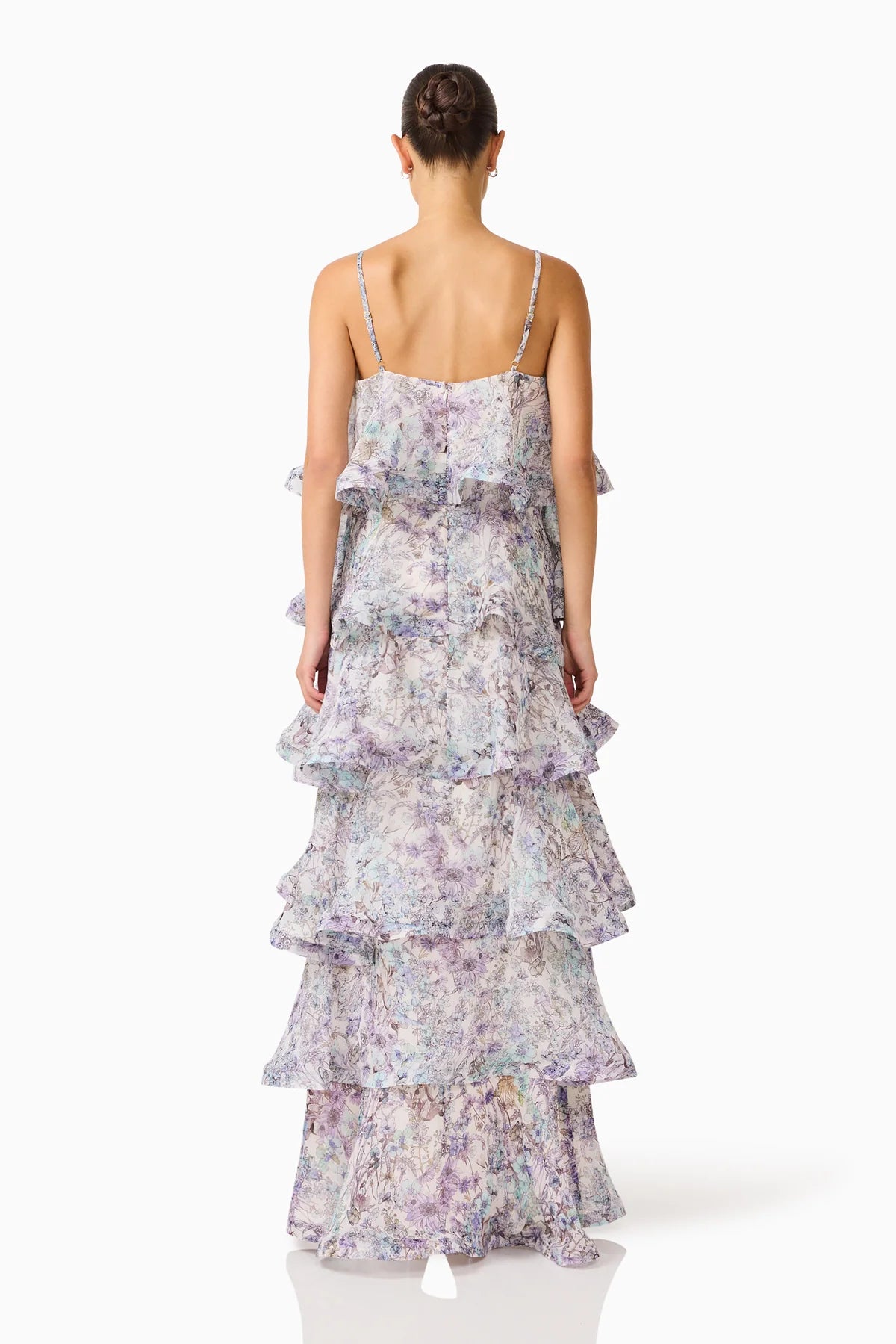 Elliatt Rosaria Tiered Gown - Multi Purple