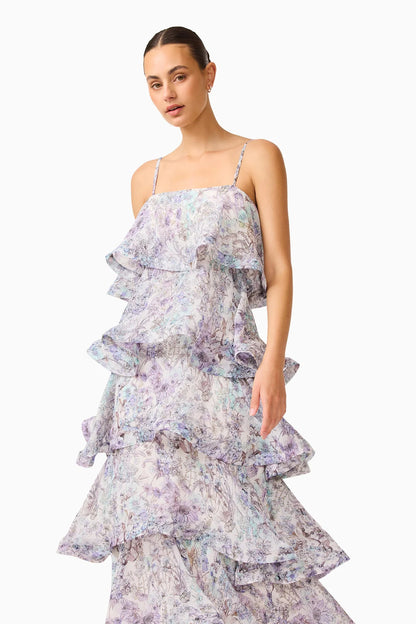 Elliatt Rosaria Tiered Gown - Multi Purple