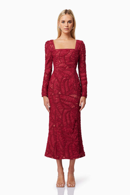 Elliatt Addison Midi Dress - Wine