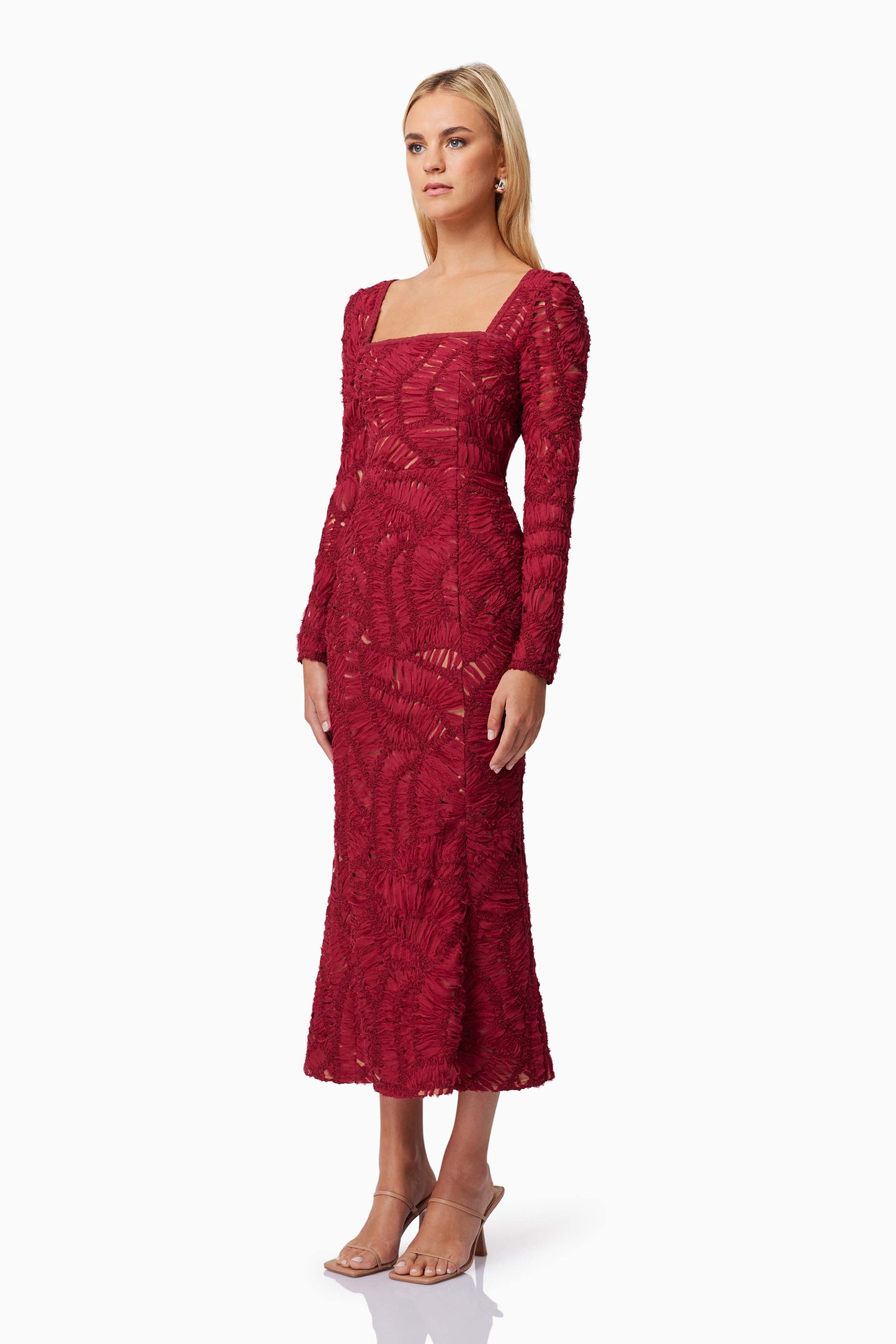 Elliatt Addison Midi Dress - Wine