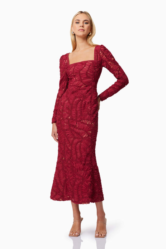 Elliatt Addison Midi Dress - Wine