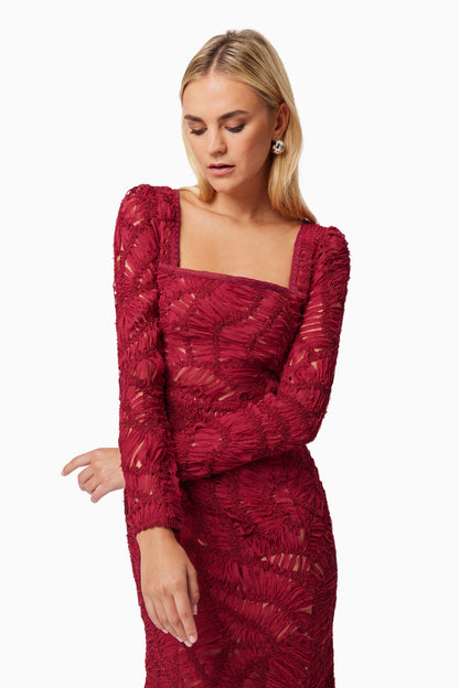 Elliatt Addison Midi Dress - Wine