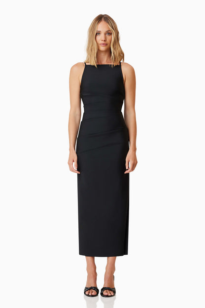 Elliatt Rose Midi Dress - Black