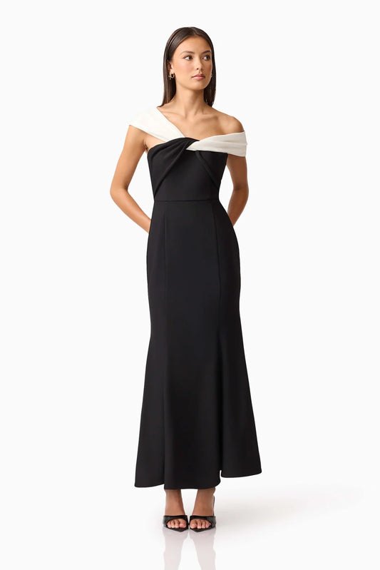 Elliatt Ruby Gown - Black/White