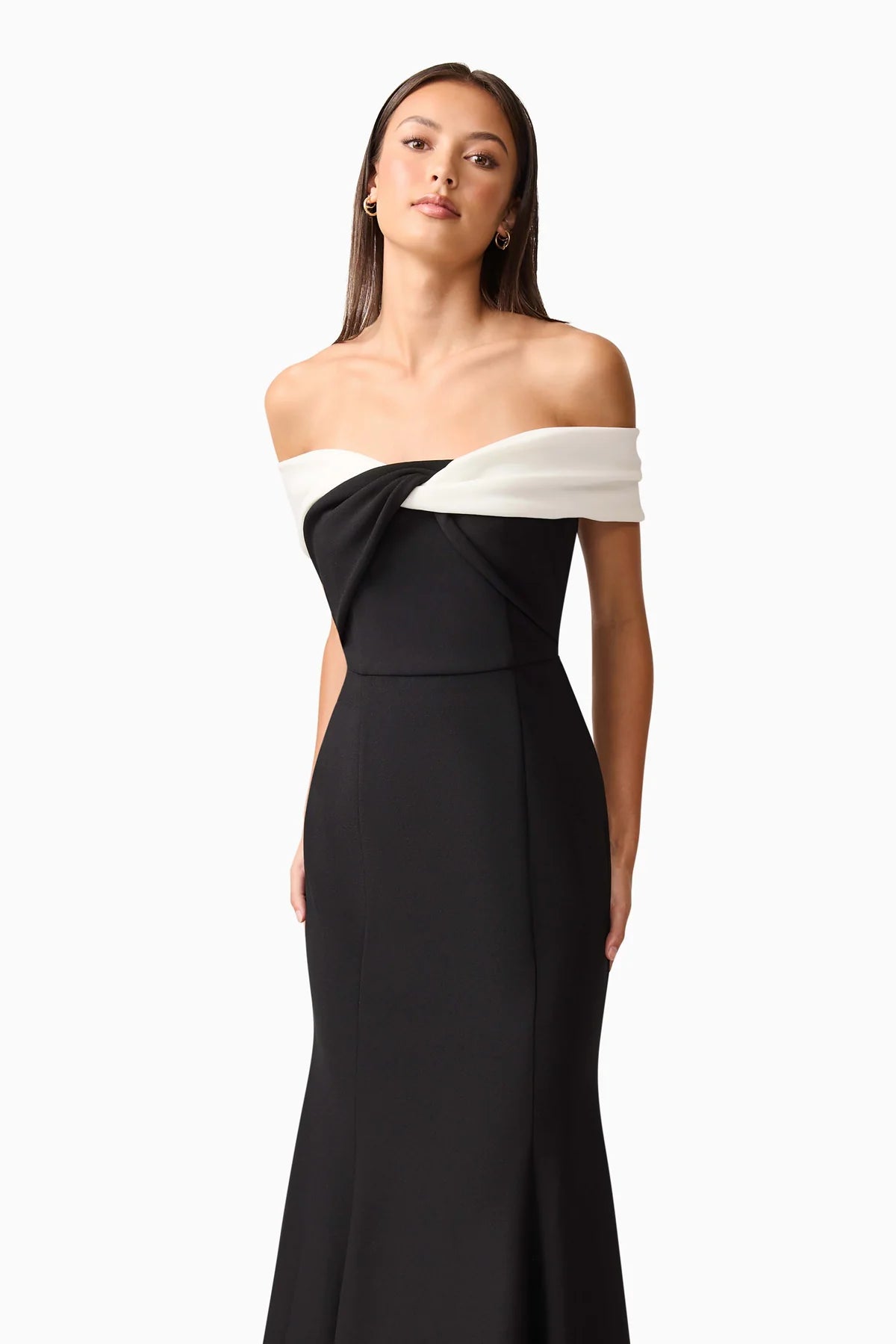 Elliatt Ruby Gown - Black/White