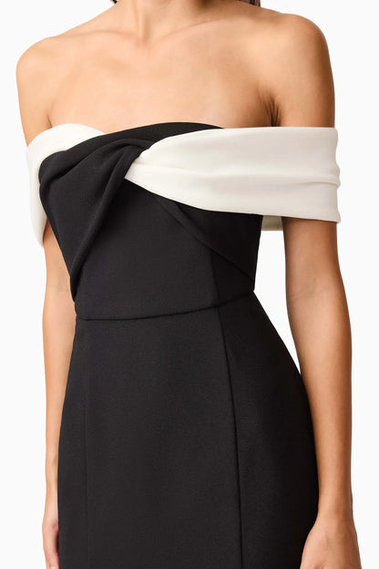 Elliatt Ruby Gown - Black/White