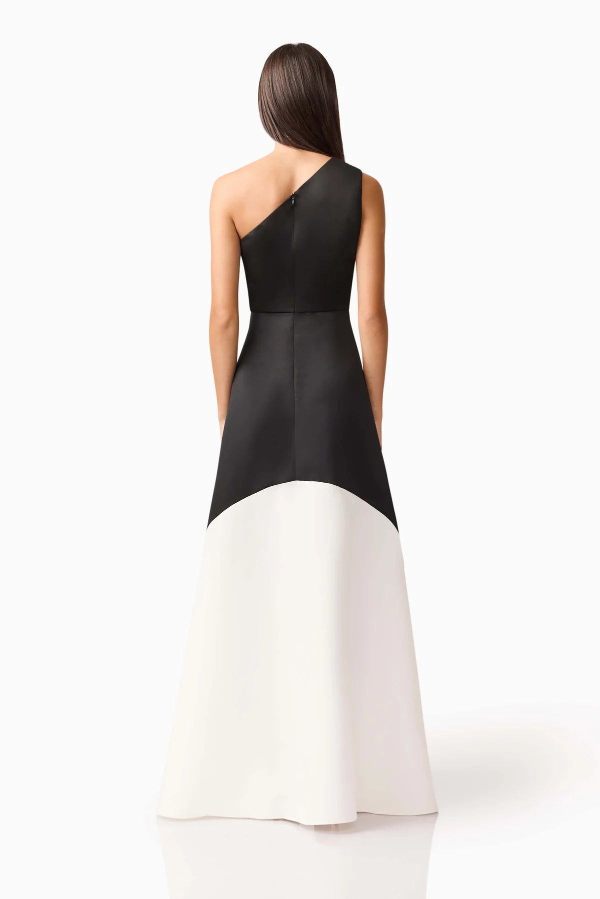 Elliatt Sorrel One Shoulder Gown - Black/White