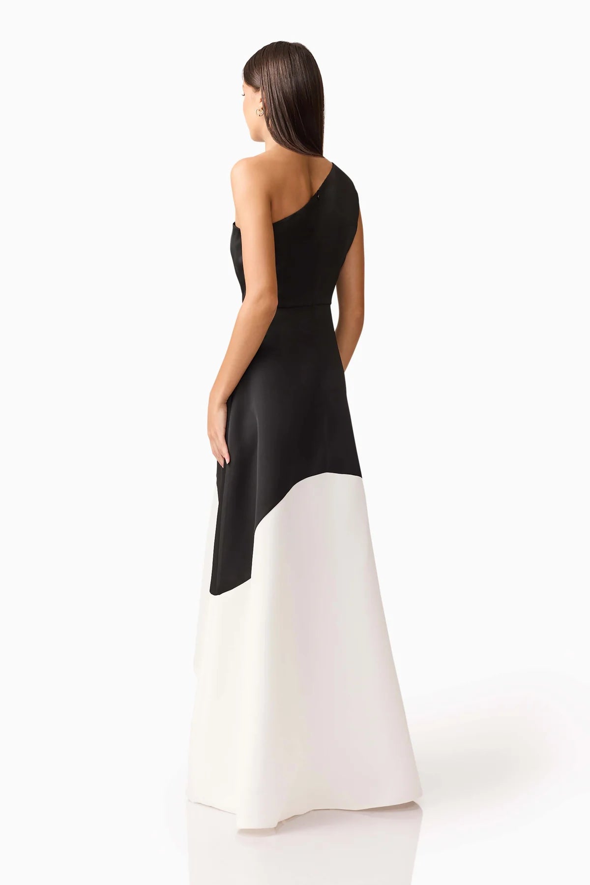 Elliatt Sorrel One Shoulder Gown - Black/White