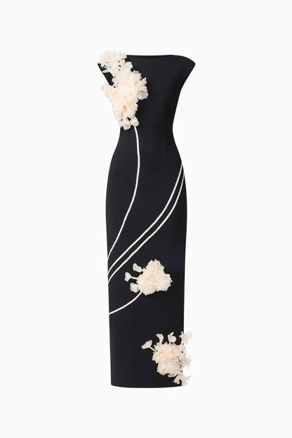 Elliatt Martina Applique Gown in Black