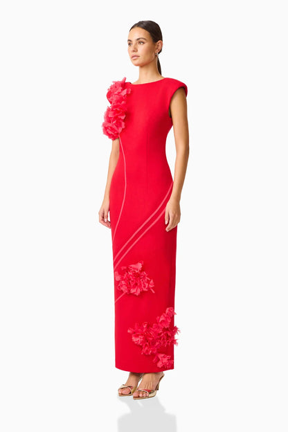 Elliatt Martina Applique Gown in Red