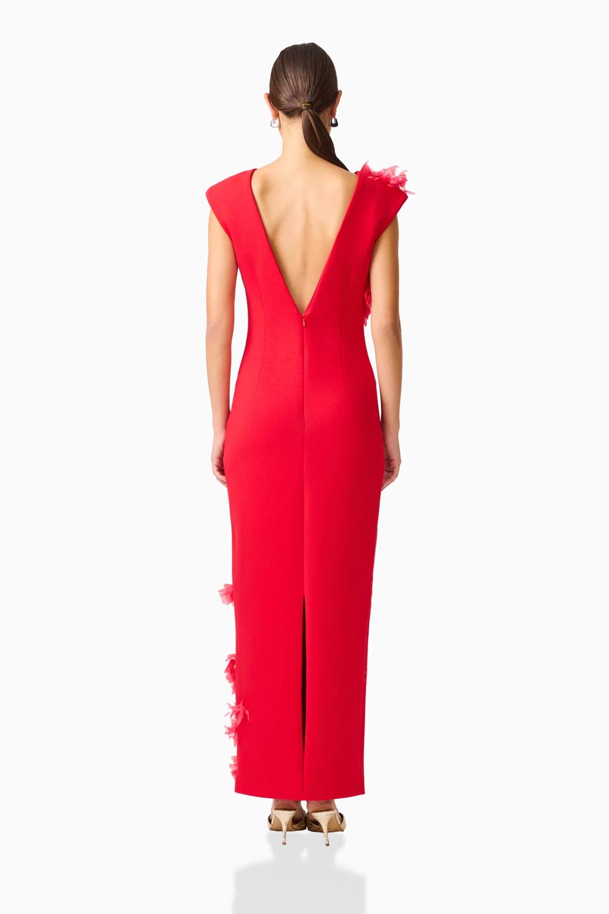 Elliatt Martina Applique Gown in Red