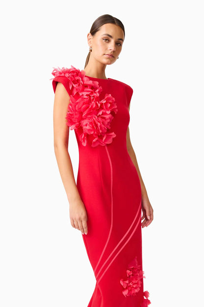 Elliatt Martina Applique Gown in Red