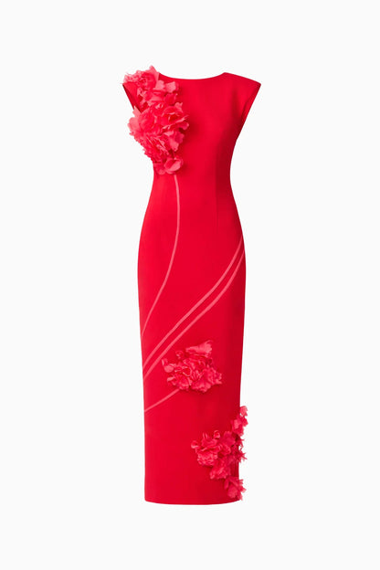 Elliatt Martina Applique Gown in Red