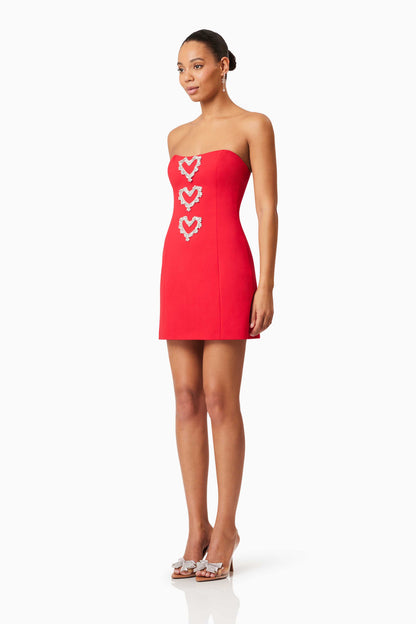 Elliatt Cherie Party Mini Dress - Red