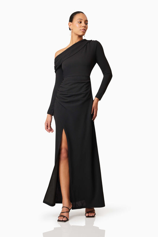 Elliatt Jamie One Shoulder Gown - Black