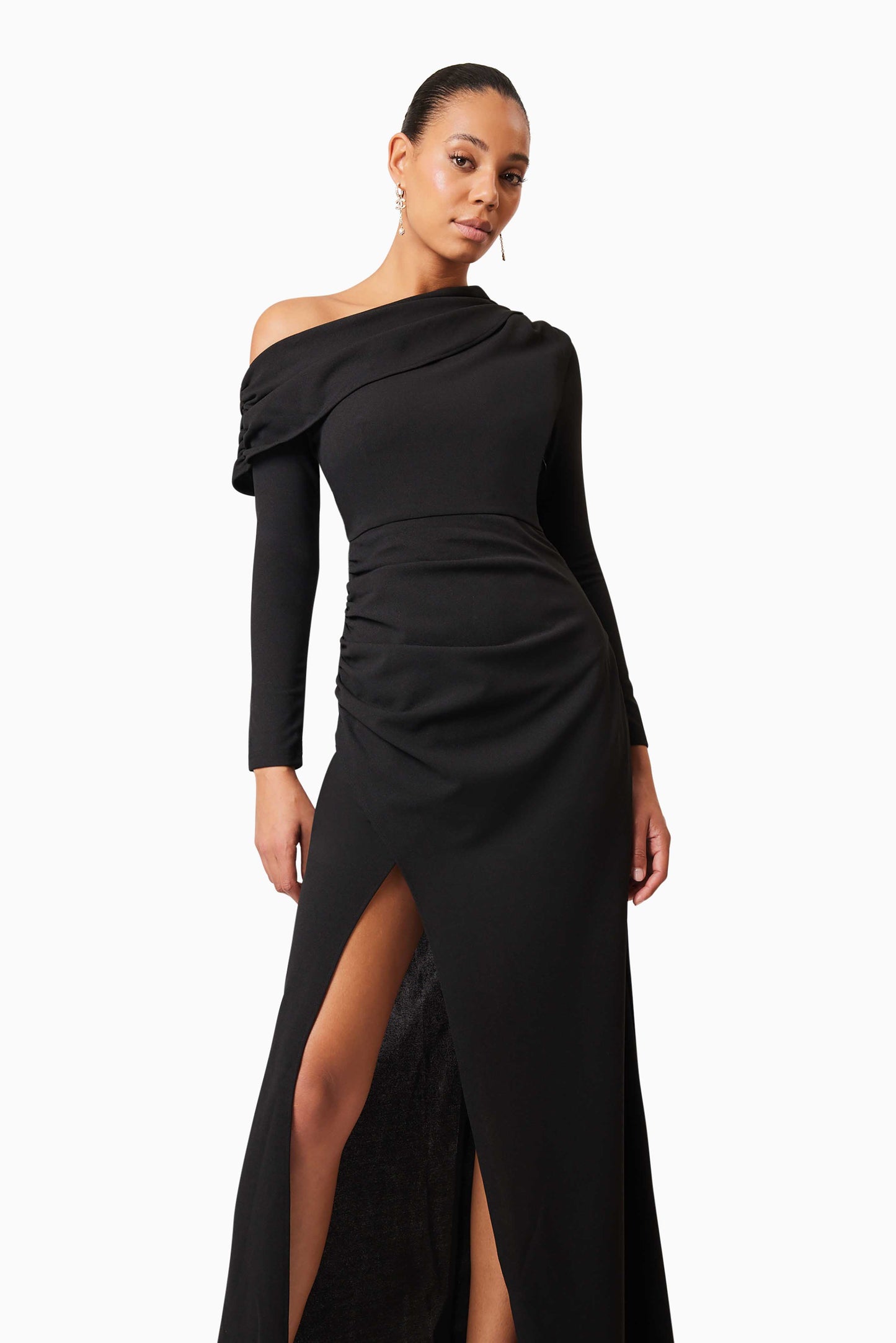 Elliatt Jamie One Shoulder Gown - Black