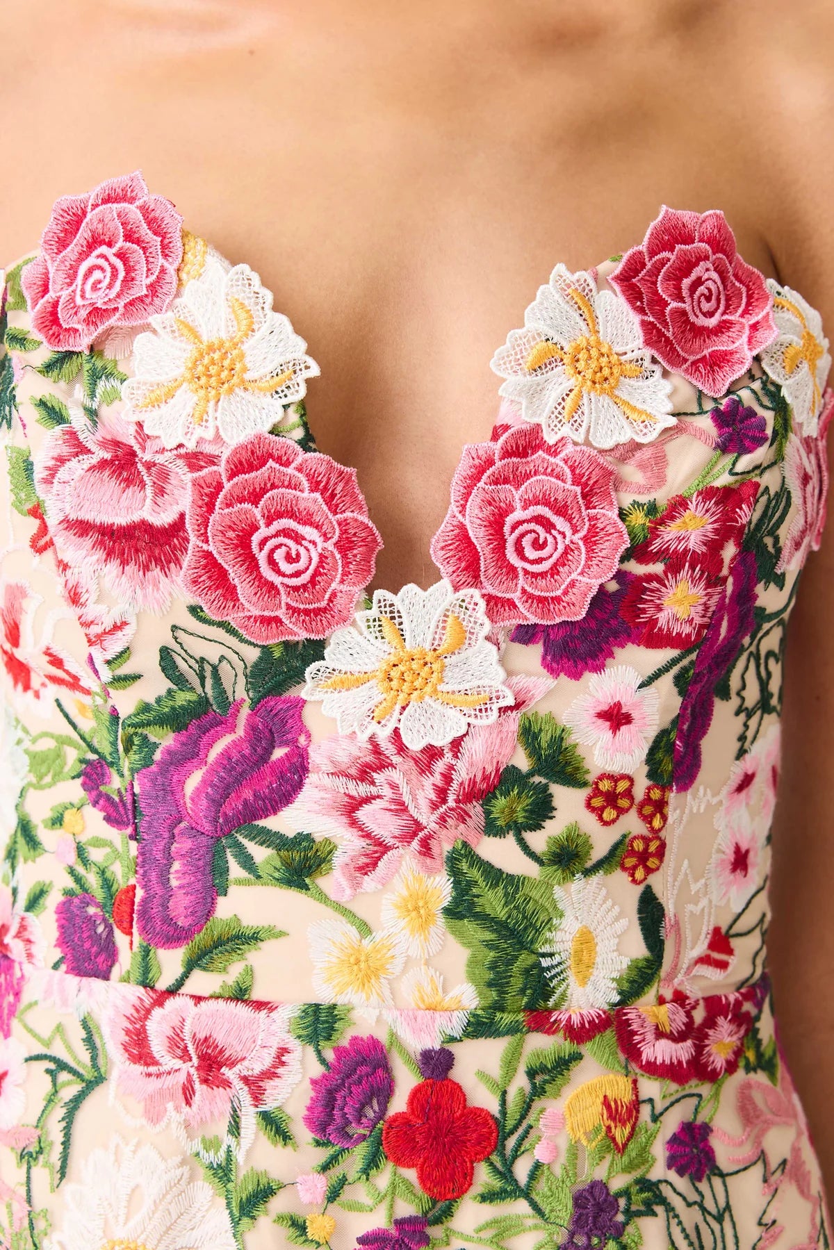 Elliatt Flora Gown in Pink and Green Floral