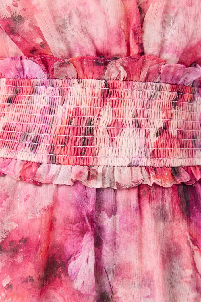 Elliatt Evalina Tiered Dress - Pink Multi