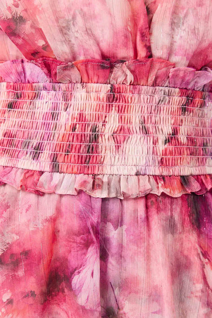 Elliatt Evalina Tiered Dress - Pink Multi