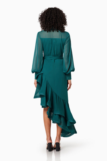 Elliatt Genevieve Dress - Forest Green CLEARANCE