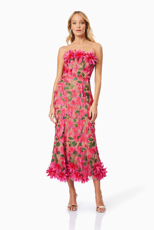 Elliatt Valentina Midi Dress - Pink Multi